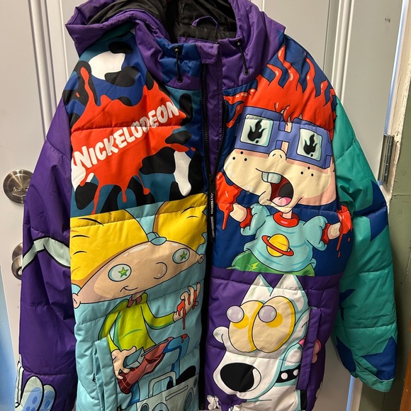Nickelodeon Jackets & Blazers - Nickelodeon x Members only  Colorful Cartoon Character Jacket